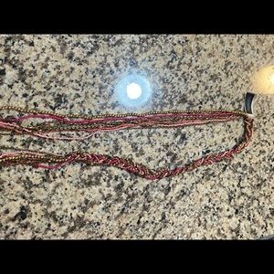 Long beaded Natasha necklace with braid brand new